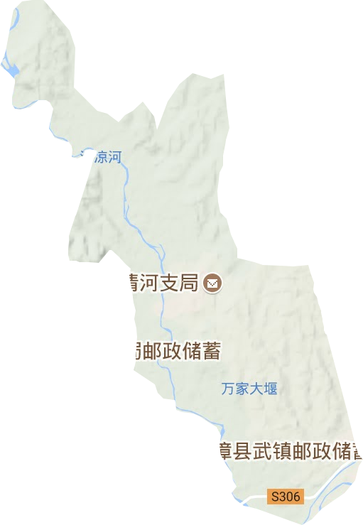 清河管理区地形地图