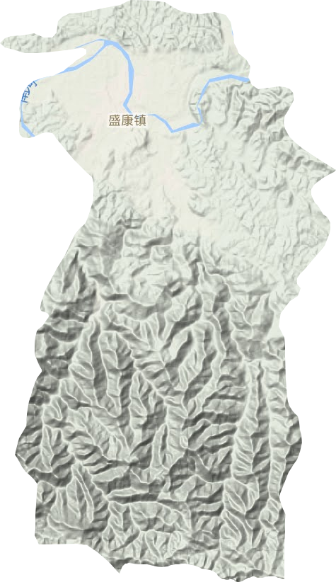 盛康镇地形地图