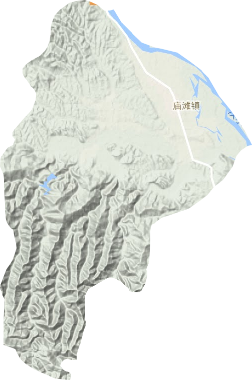 庙滩镇地形地图