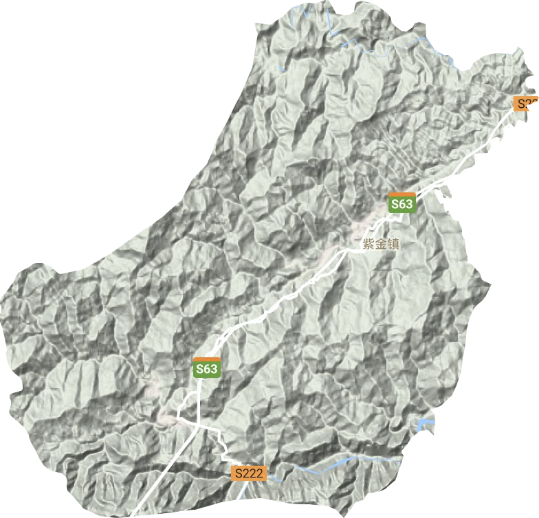 紫金镇地形地图