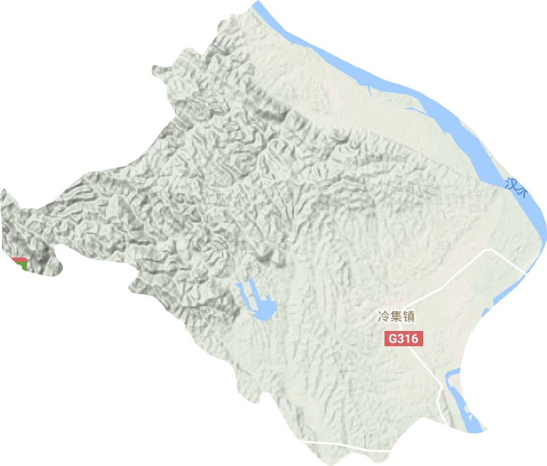 冷集镇地形地图