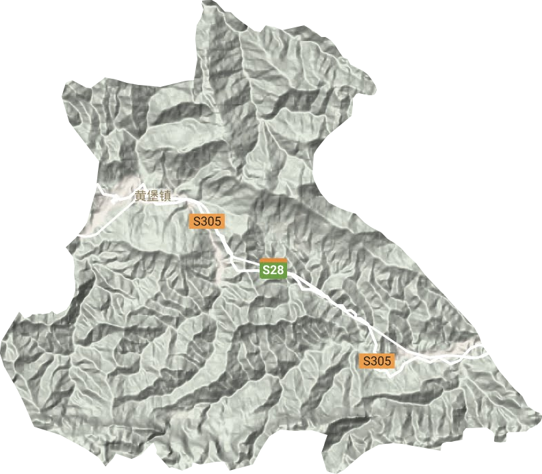 黄堡镇地形地图