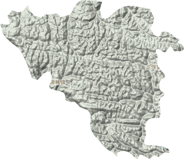 龙坪镇地形地图
