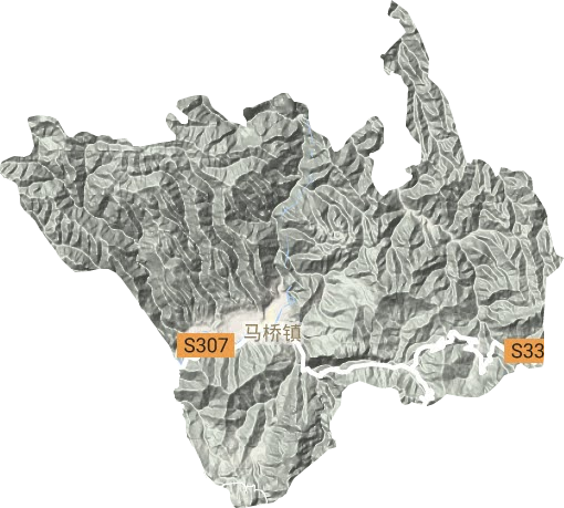 马桥镇地形地图