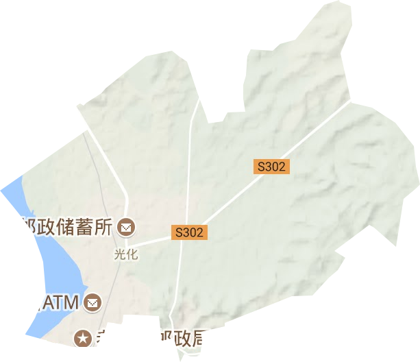 光化街道地形地图
