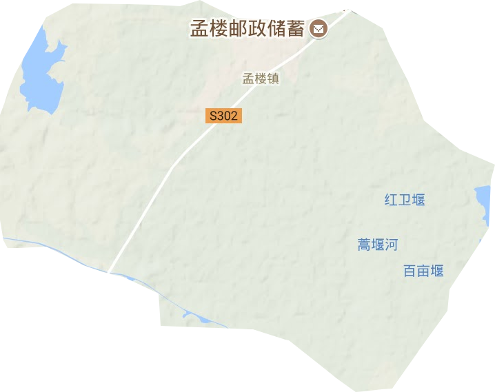 孟楼镇地形地图