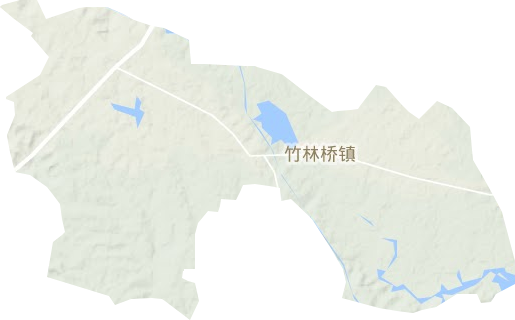 竹林桥镇地形地图