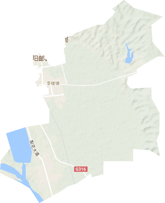 李楼镇地形地图