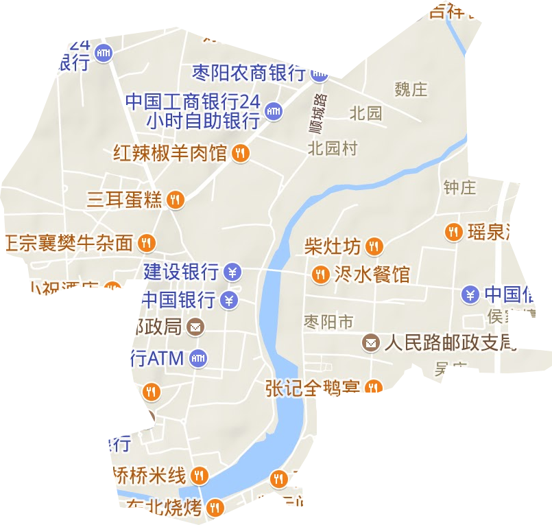 北城街道地形地图
