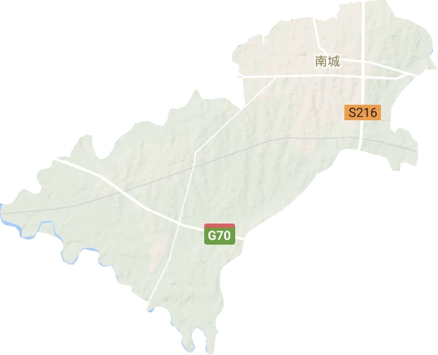 南城街道地形地图