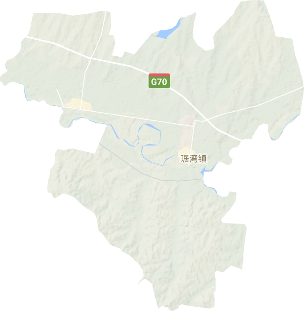 琚湾镇地形地图