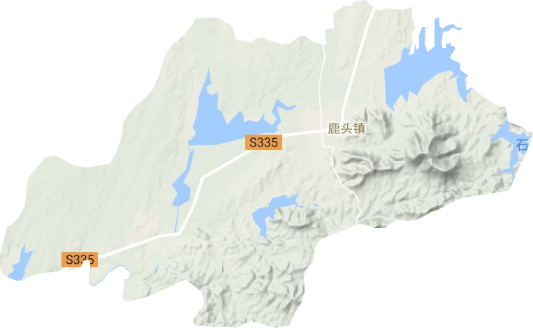鹿头镇地形地图