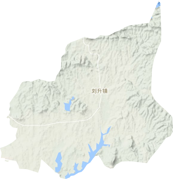 刘升镇地形地图