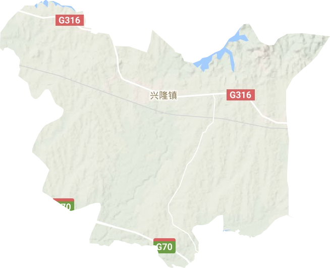 兴隆镇地形地图