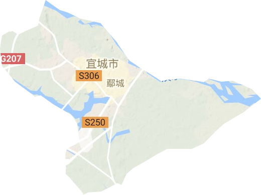 鄢城街道地形地图