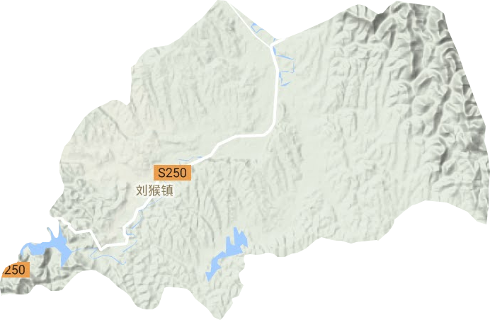 刘猴镇地形地图