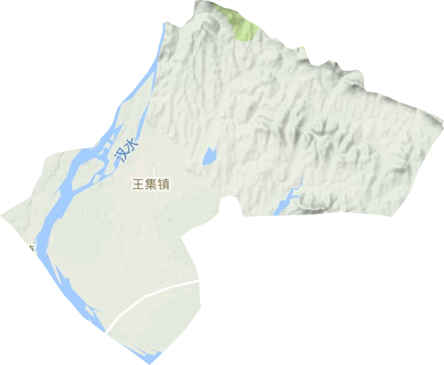 王集镇地形地图
