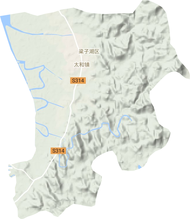 太和镇地形地图