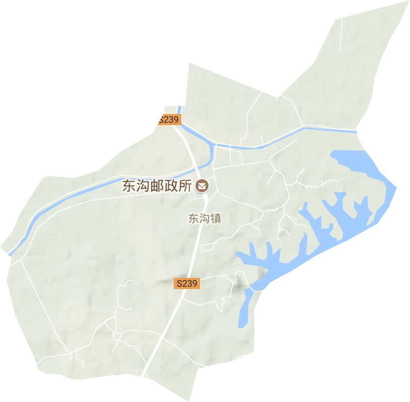 东沟镇地形地图