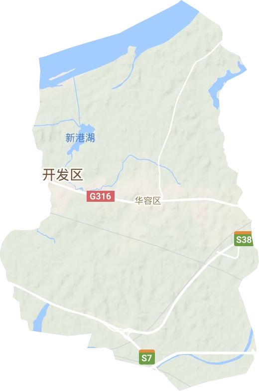 华容镇地形地图