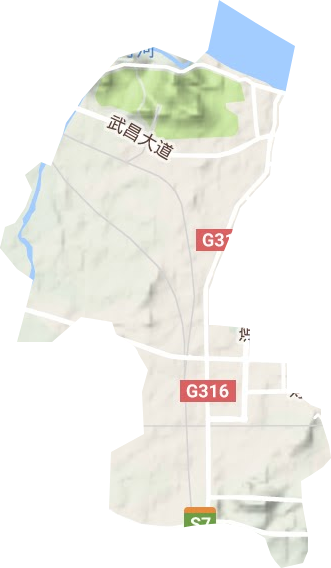 西山街道地形地图