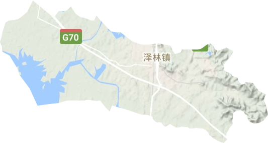 泽林镇地形地图