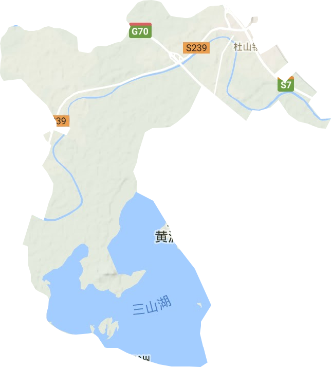 杜山镇地形地图
