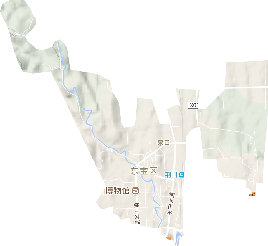 泉口街道地形地图