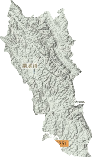 栗溪镇地形地图