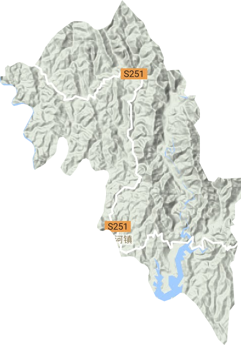 马河镇地形地图