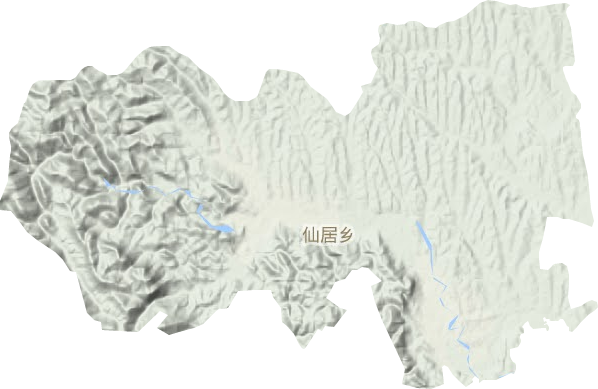 仙居乡地形地图