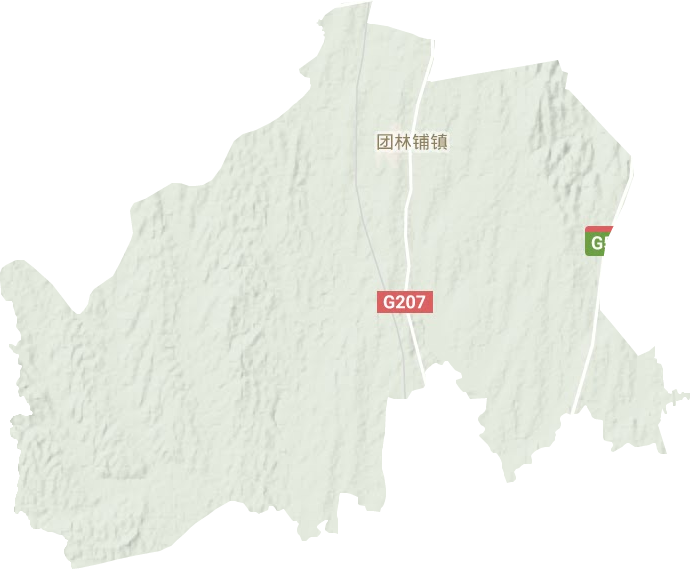 团林铺镇地形地图