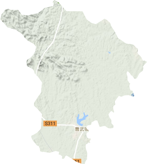 曹武镇地形地图