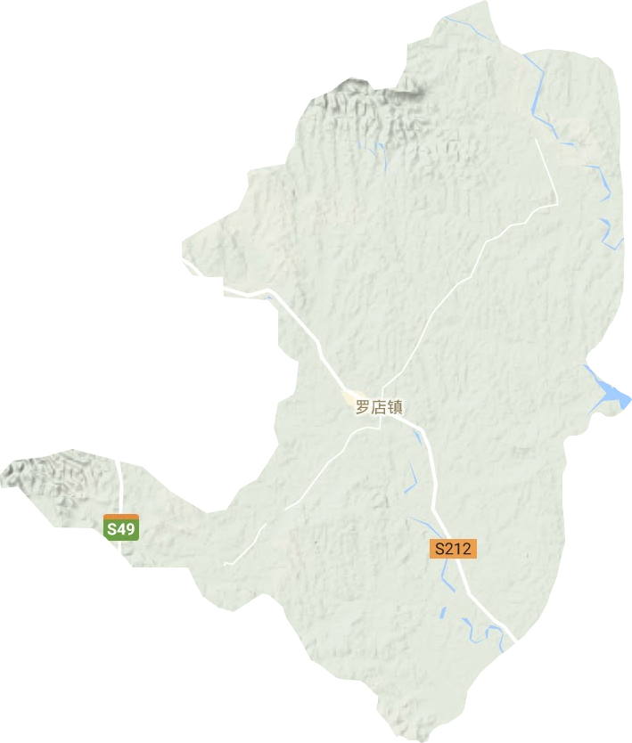 罗店镇地形地图