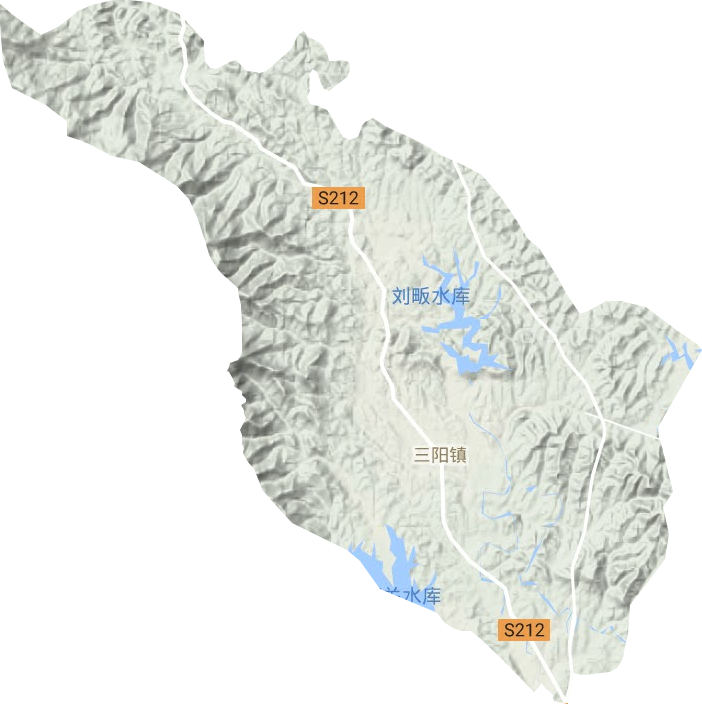 三阳镇地形地图