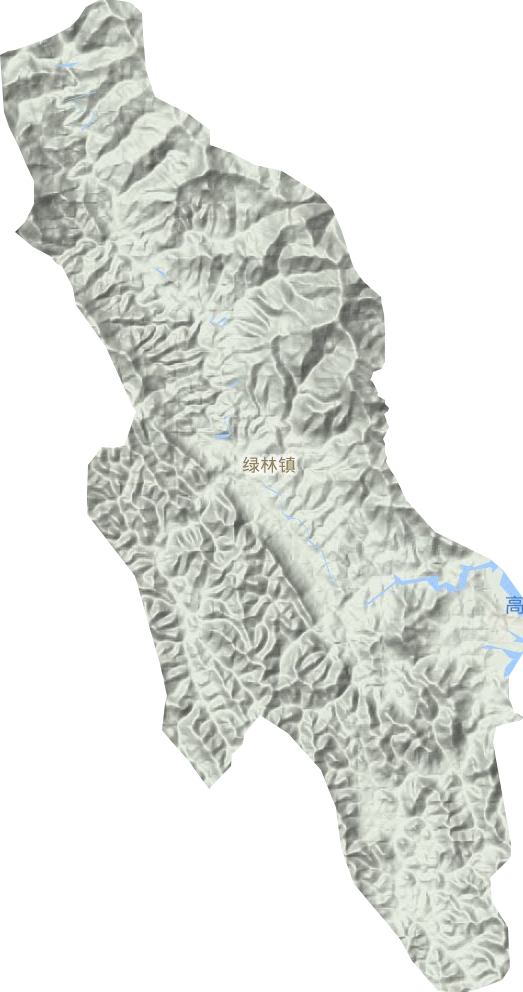 绿林镇地形地图