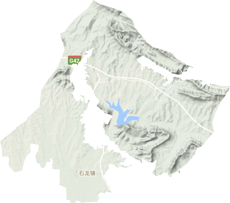 石龙镇地形地图