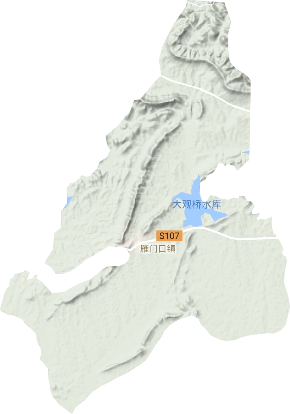雁门口镇地形地图