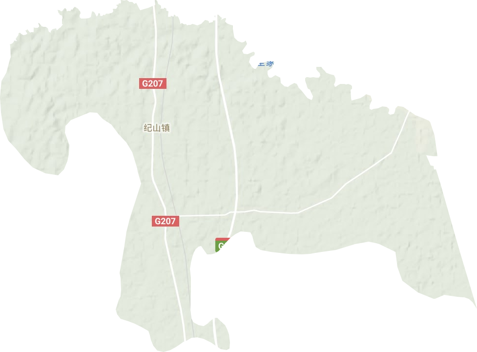 纪山镇地形地图