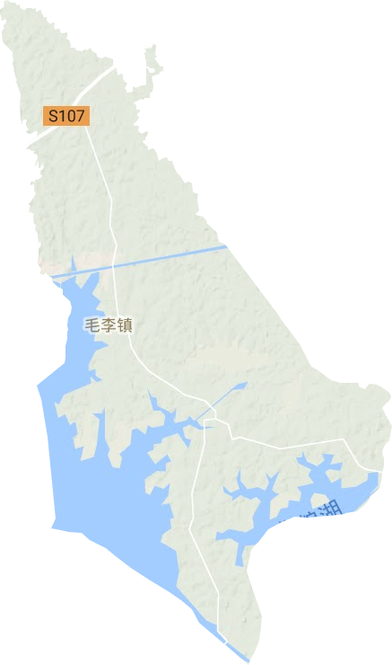 毛李镇地形地图