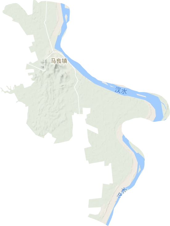 马良镇地形地图