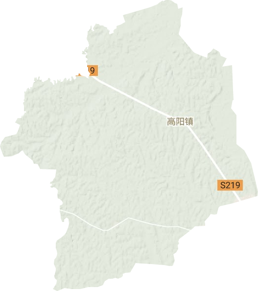 高阳镇地形地图
