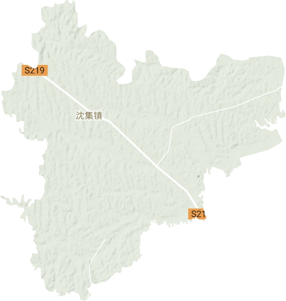 沈集镇地形地图