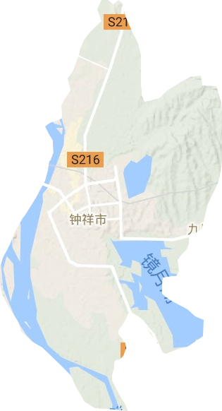 郢中街道地形地图