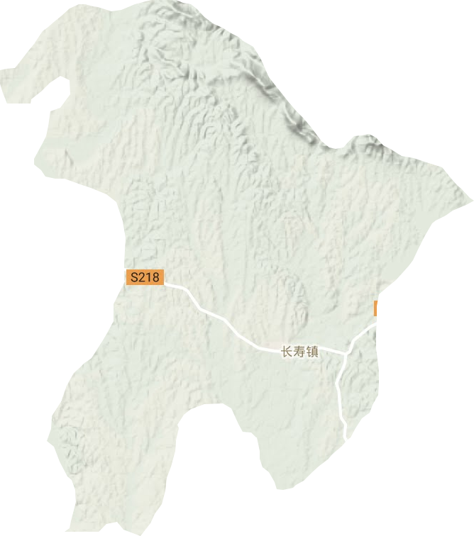 长寿镇地形地图