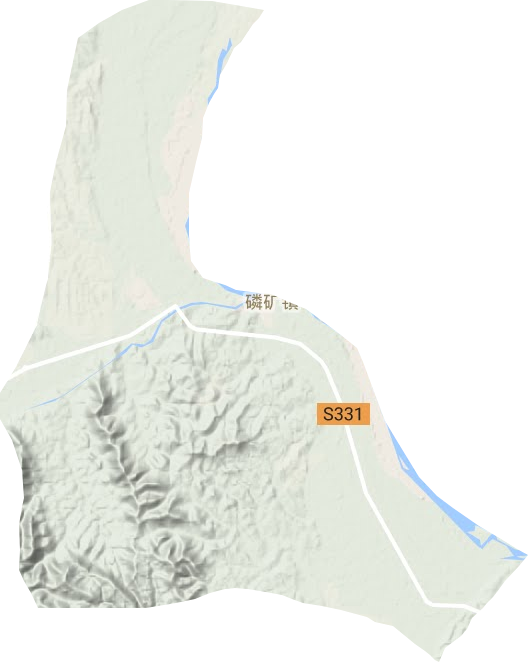 磷矿镇地形地图