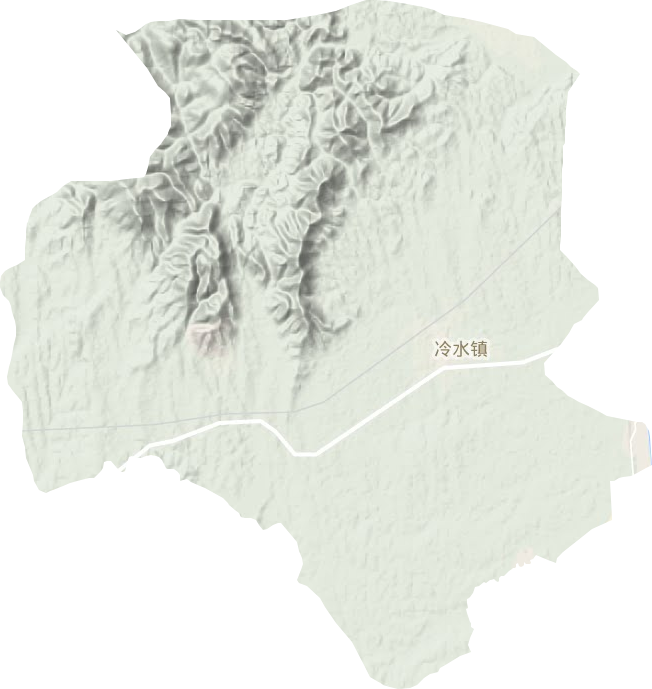冷水镇地形地图