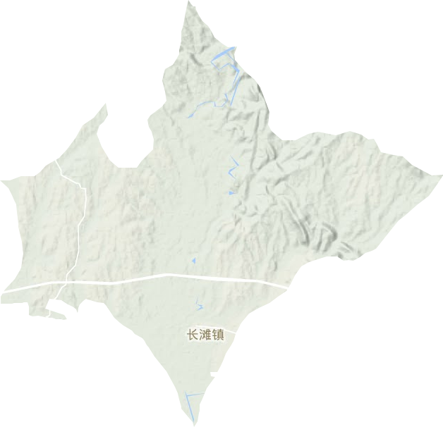长滩镇地形地图