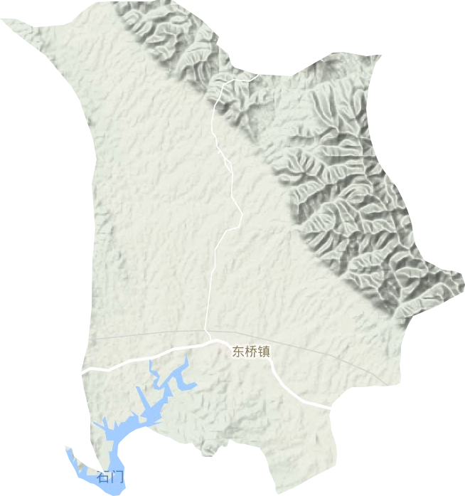 东桥镇地形地图