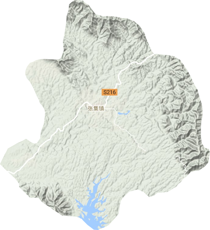 张集镇地形地图